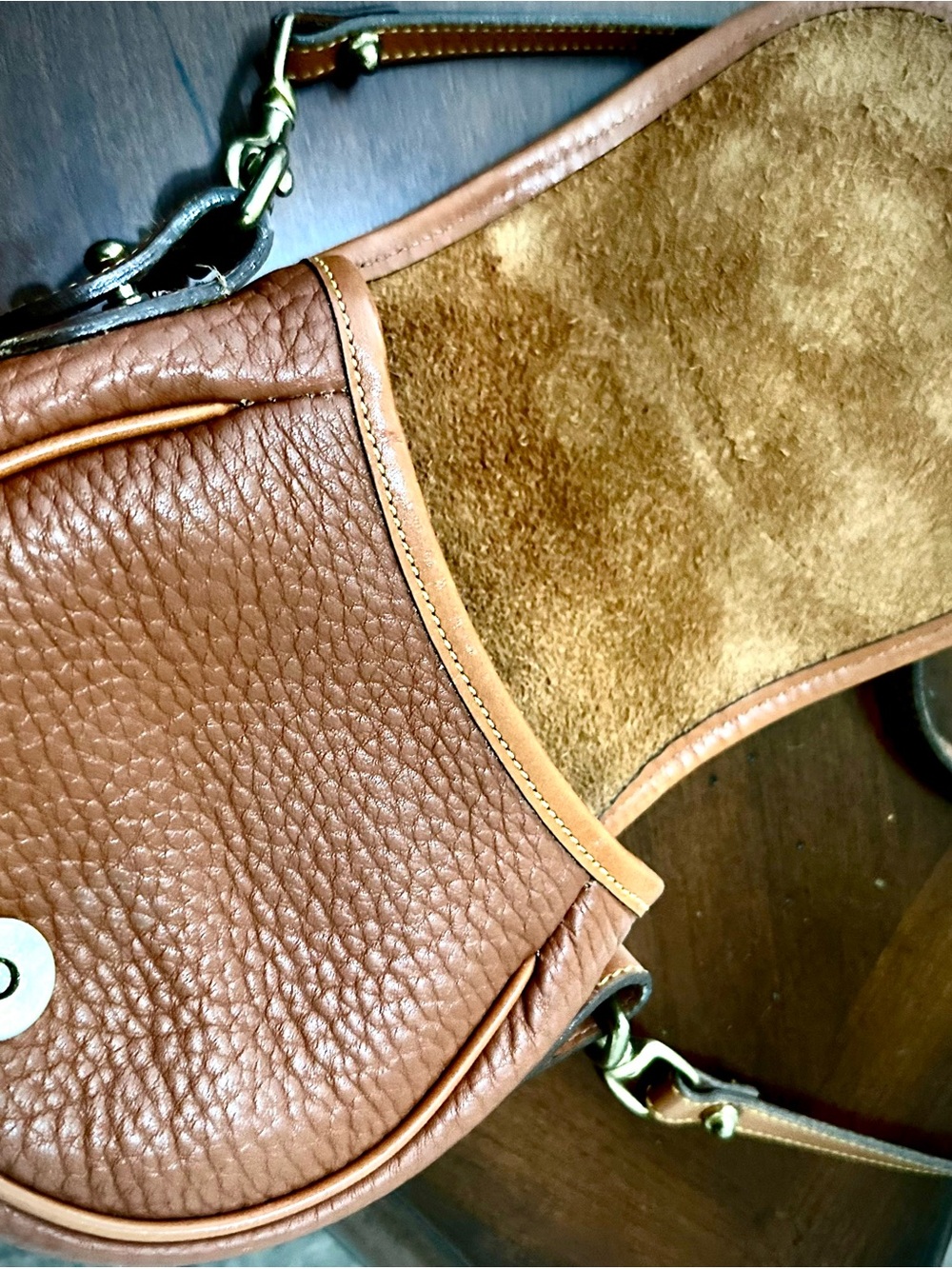 Dooney & Bourke Brown All-Weather Leather Crossbody Bag - Picture 6 of 8